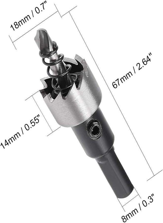 UPTODATETOOLS 18mm HSS Hole Saw Drill Bit Hole Saw Cutter for Metal Alloy Wood - Image 2